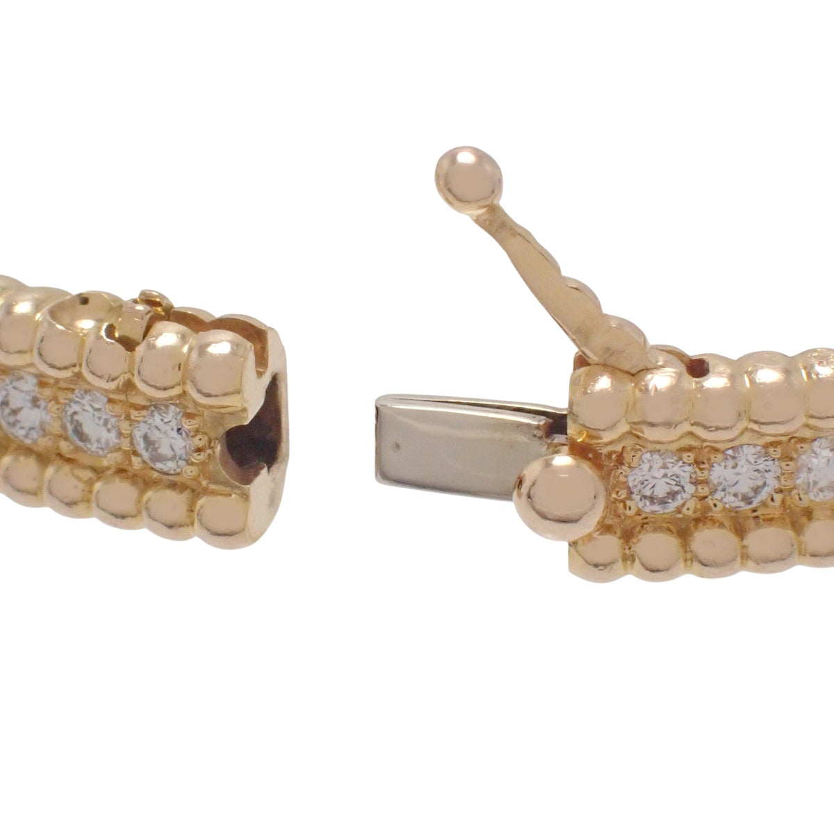 ペルレ ダイヤモンド ブレスレット ダイヤモンド イエローゴールド K18YG XS 21.5g