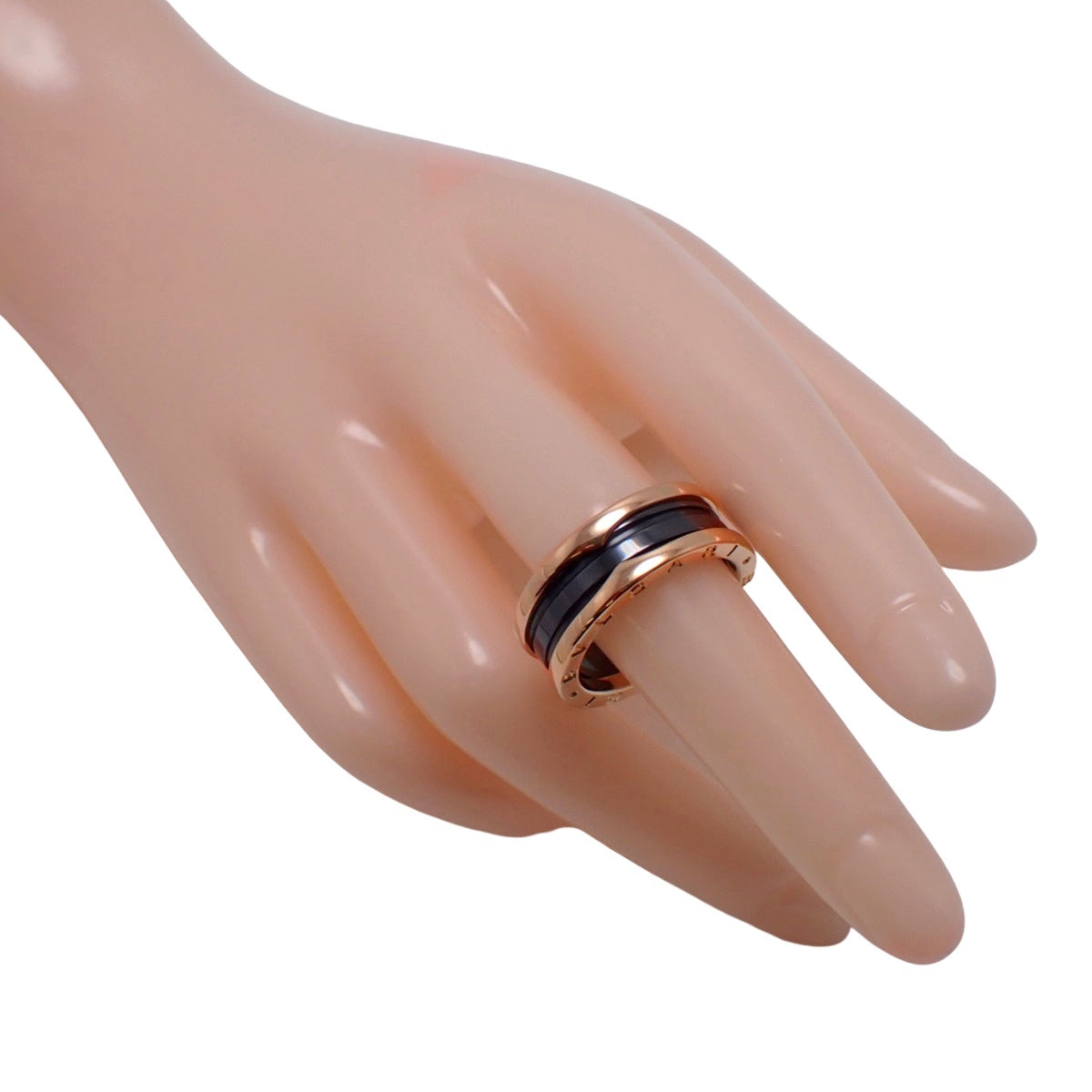 B.zero1 戒指 玫瑰金 18KPG 陶瓷 CE 58 8.6克 B-zero1