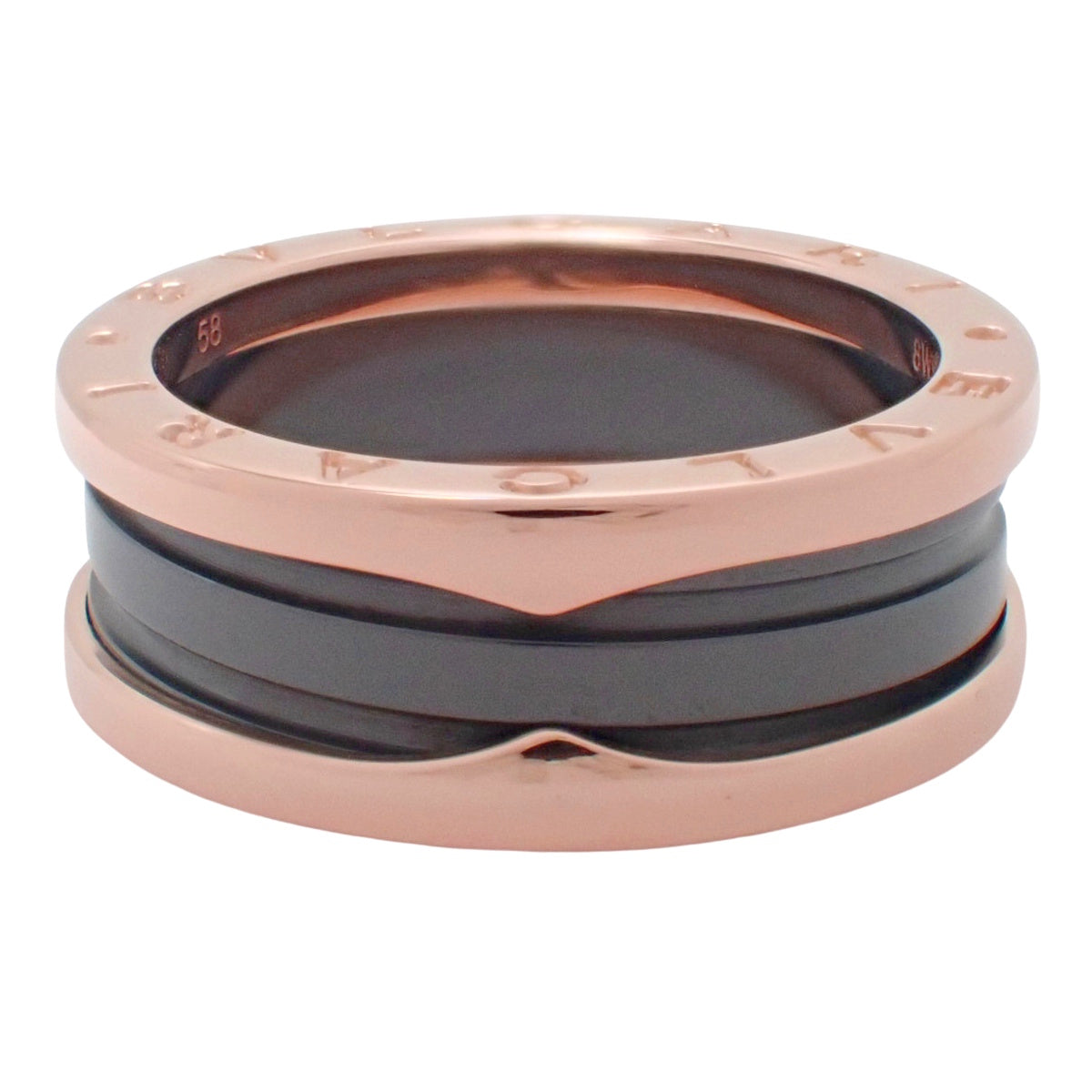 B.zero1 Ring Pink Gold K18PG Ceramic CE 58 8.6g B-zero1