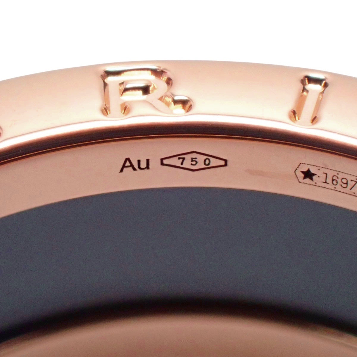 B.zero1 Ring Pink Gold K18PG Ceramic CE 58 8.6g B-zero1
