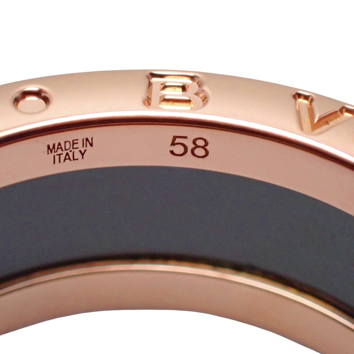 B.zero1 Ring Pink Gold K18PG Ceramic CE 58 8.6g B-zero1