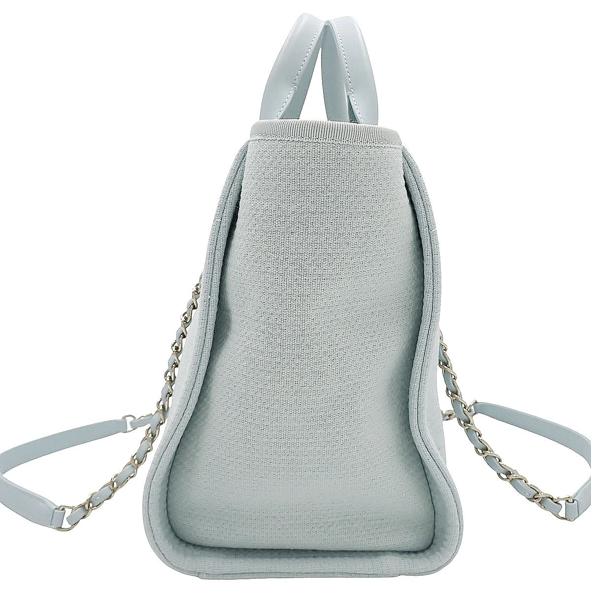 ドーヴィル ショッピング バッグ キャンバス ライトブルー AS3257