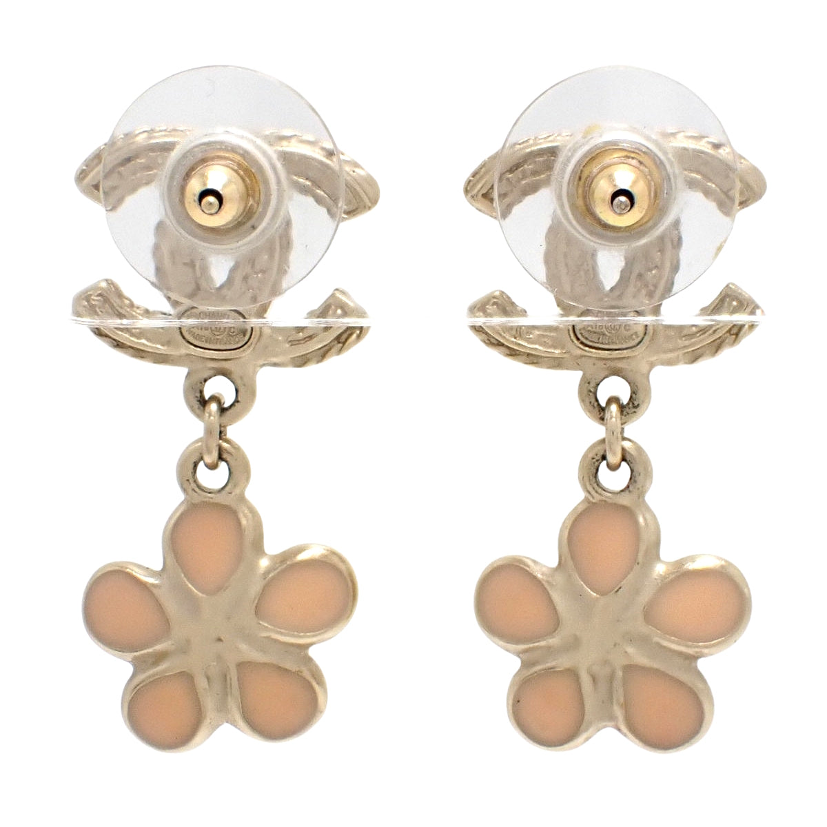 Cocomark Swing Flower Earrings in Metal (GP) with Rhinestones