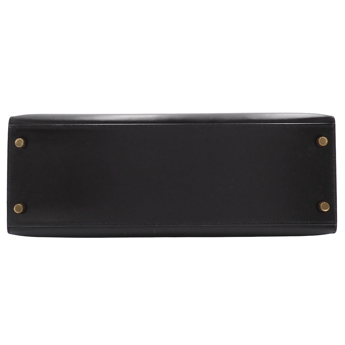 ケリー32 (外縫い) ボックスカーフ ブラック ゴールド金具 〇X刻印