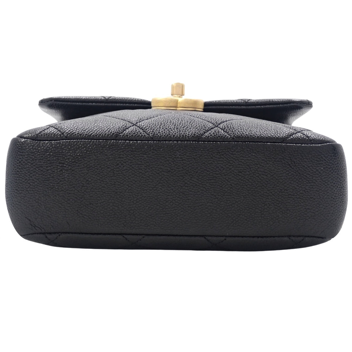 マトラッセ ココマーク チェーンリュック キャビアスキン ブラック