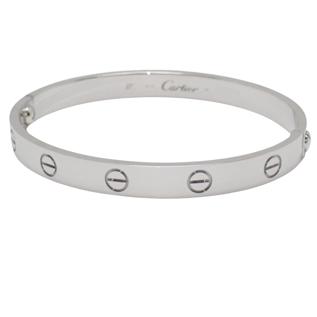 LOVE ブレスレット ホワイトゴールド K18WG 17 34.0g