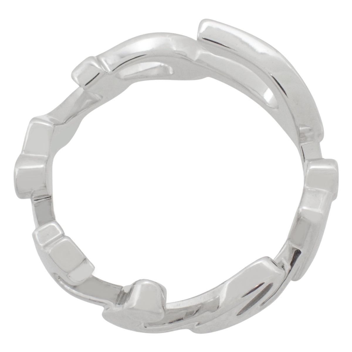 Signature Ring, White Gold, K18WG, 51, 4.8g