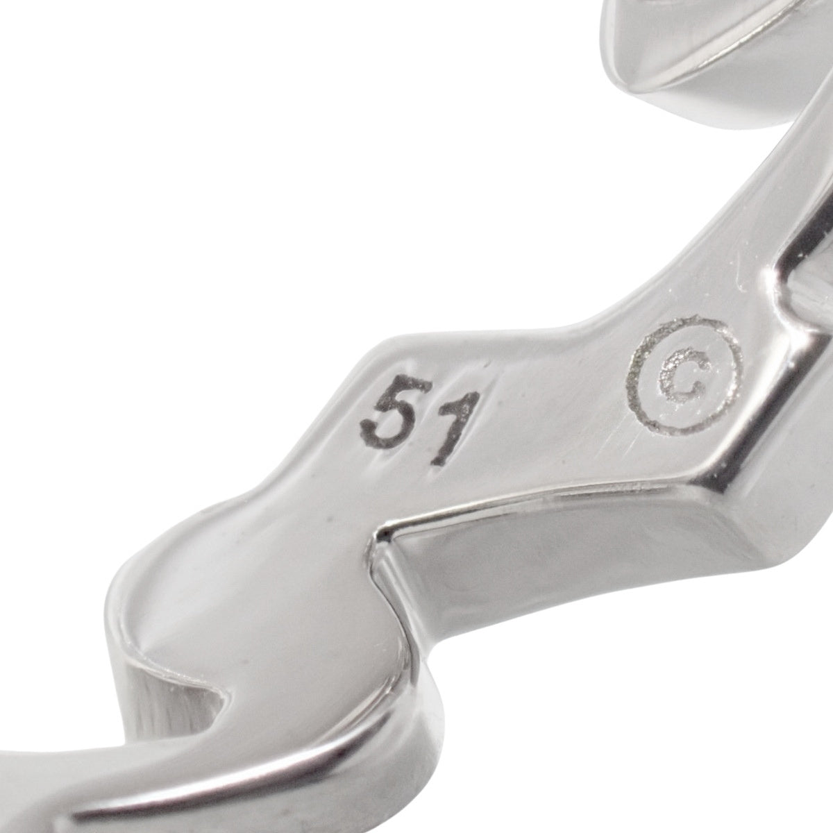 Signature Ring, White Gold, K18WG, 51, 4.8g