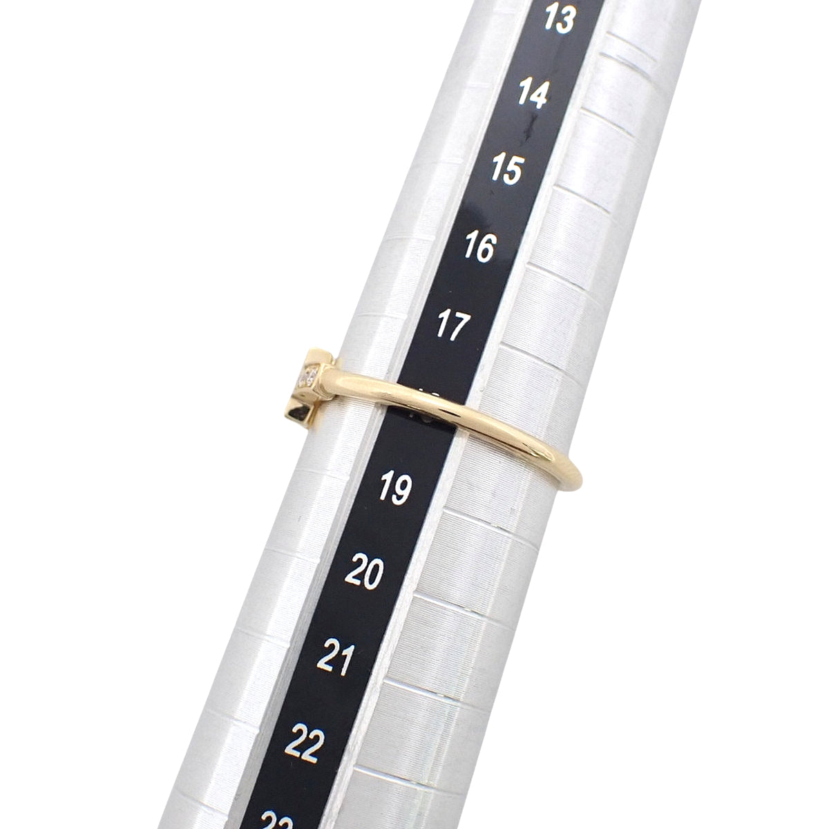 ダイヤモンド ワイヤー リング ダイヤモンド イエローゴールド K18YG 18(58)号 2.8g