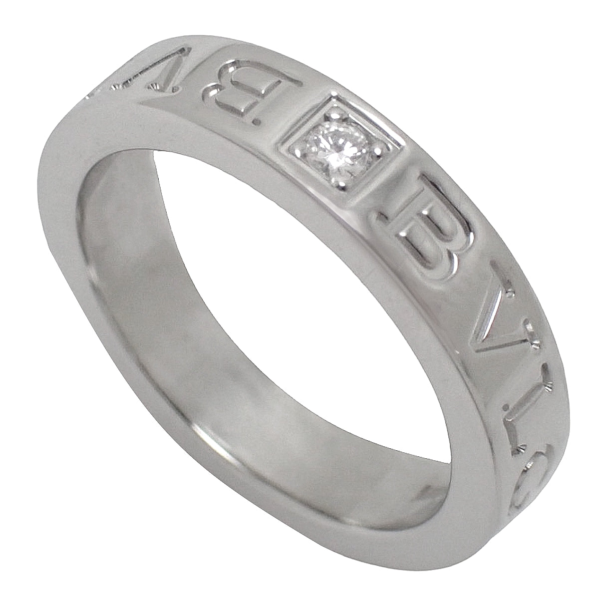 ブルガリブルガリ リング ダイヤモンド ホワイトゴールド K18WG 9(49)号 6.2g