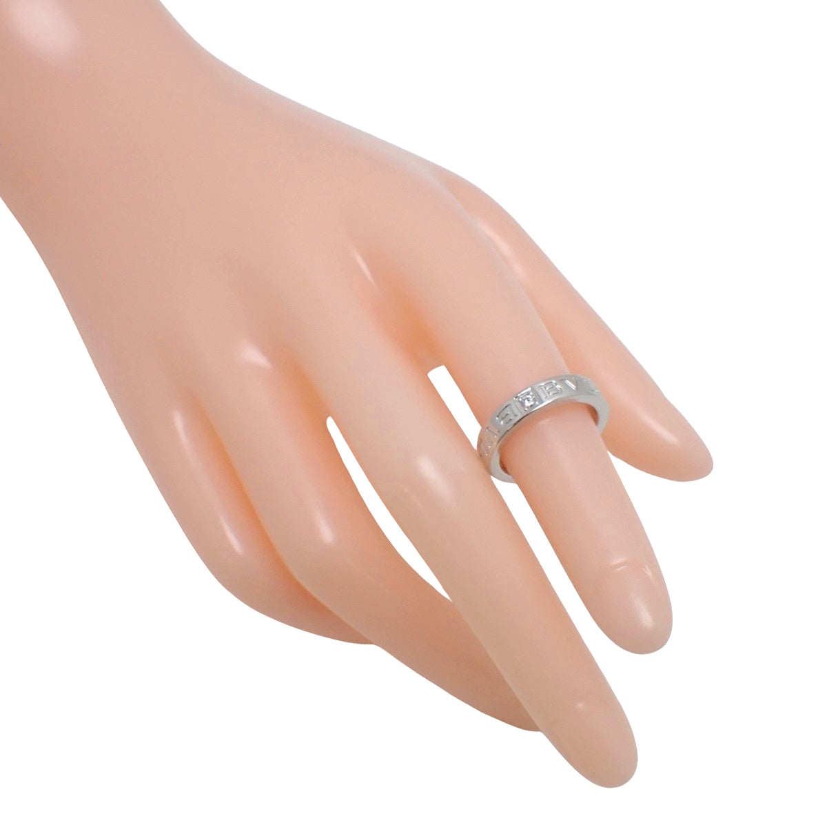 ブルガリブルガリ リング ダイヤモンド ホワイトゴールド K18WG 9(49)号 6.2g