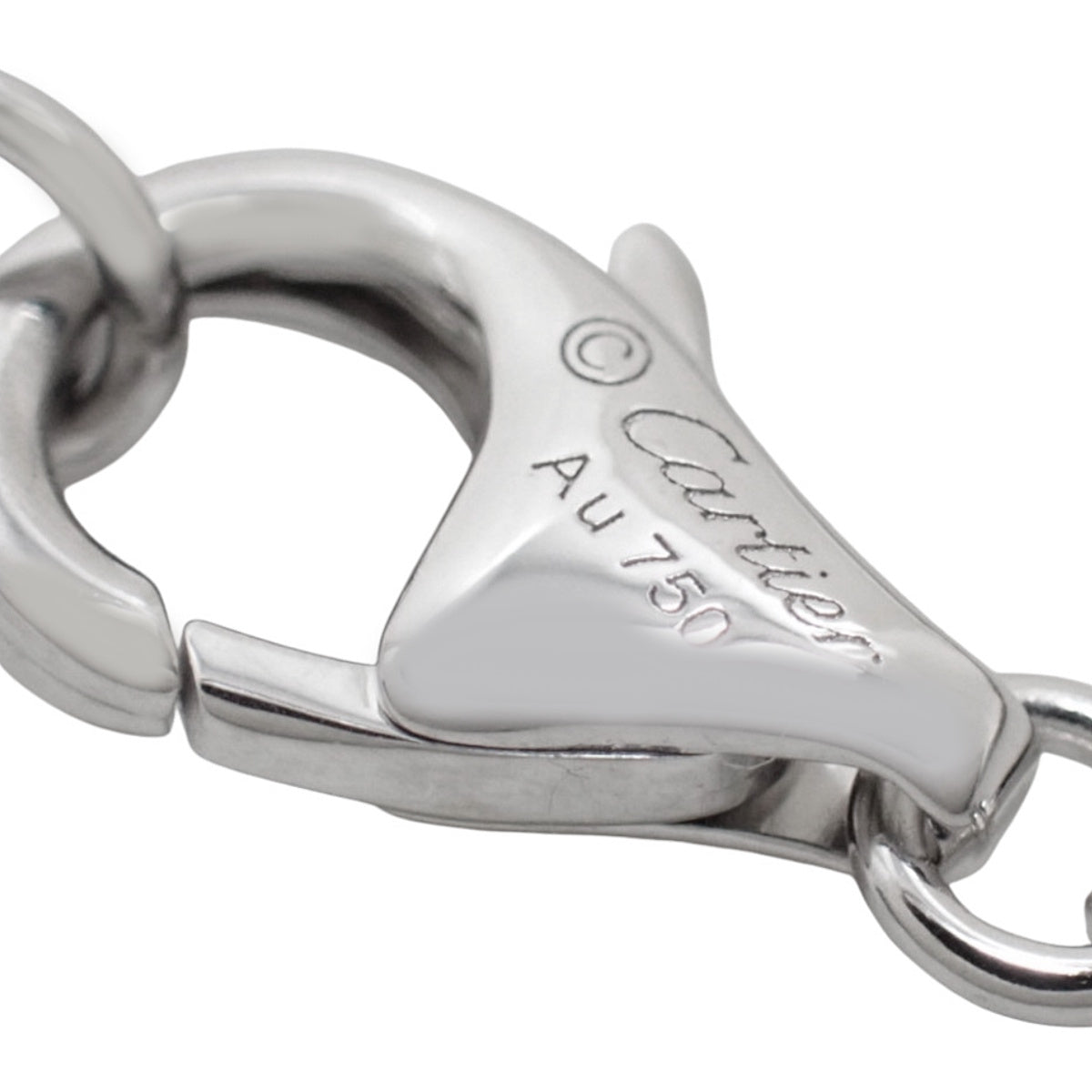 LOVE ネックレス ダイヤモンド2石 ダイヤモンド ホワイトゴールド K18WG 6.4g