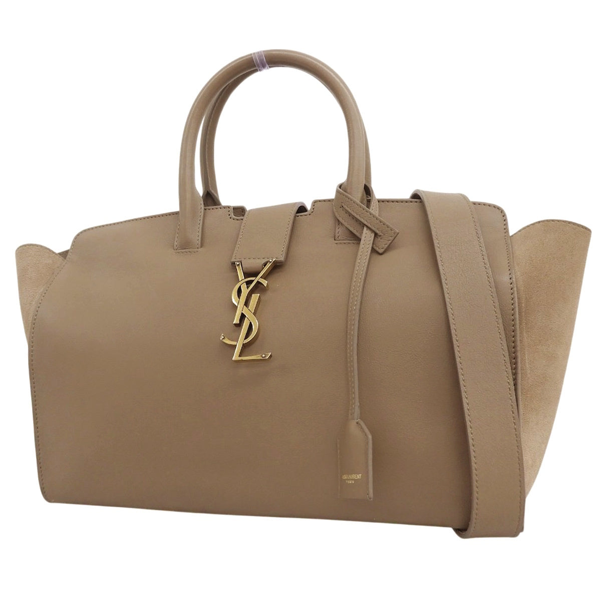 モノグラム・サンローラン ダウンタウンカバス レザー スウェード/スエード グレージュ 436832