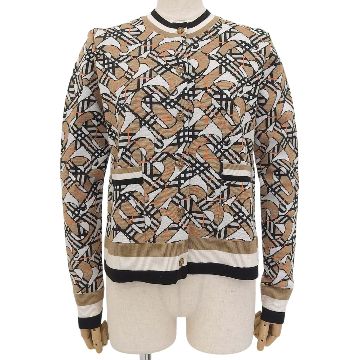 TBモノグラム カーディガン XS