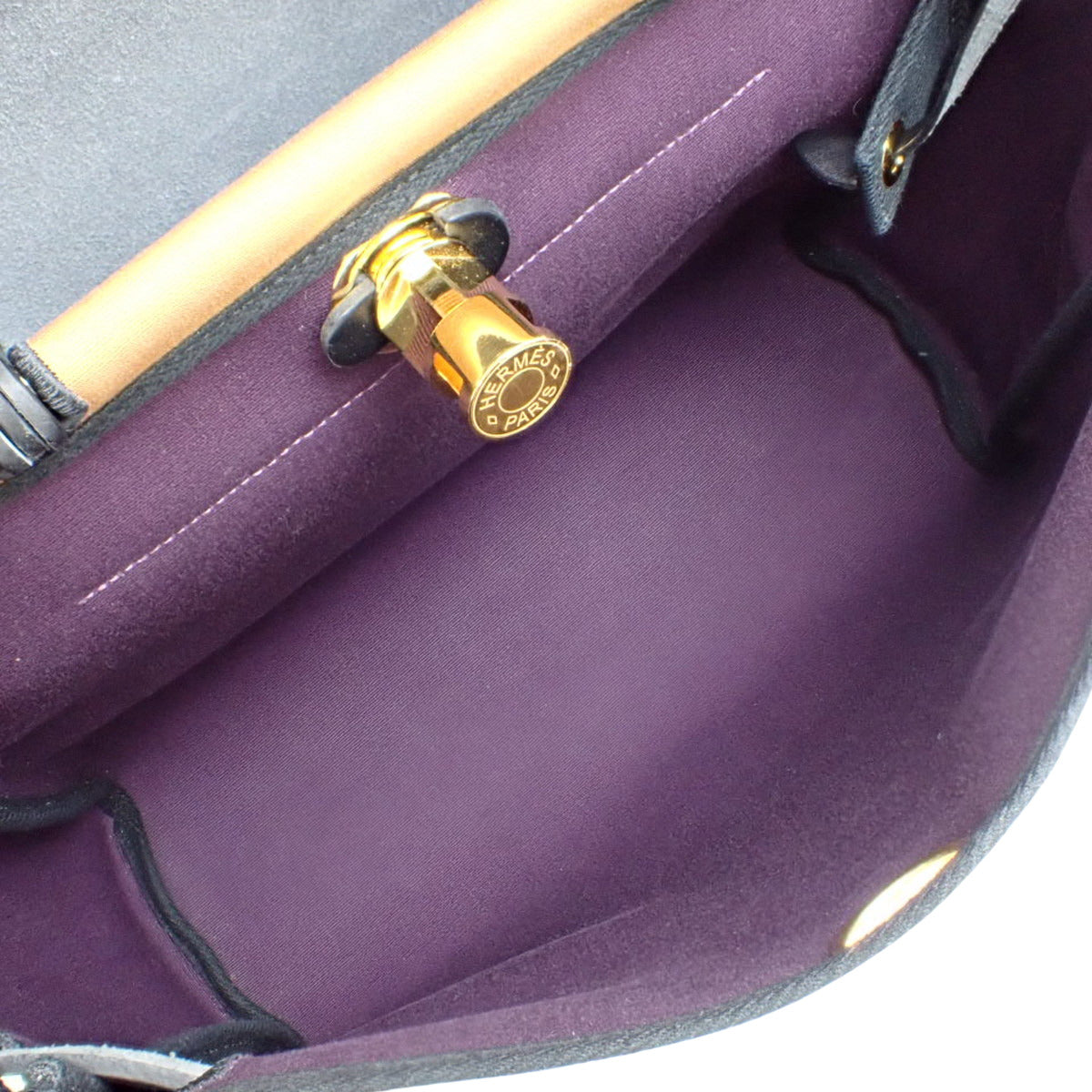 エールバッグジップPM ヴェルソ トワルオフィシエ ヴァッシュハンター セサミ ウルトラバイオレット ゴールド金具 B刻印