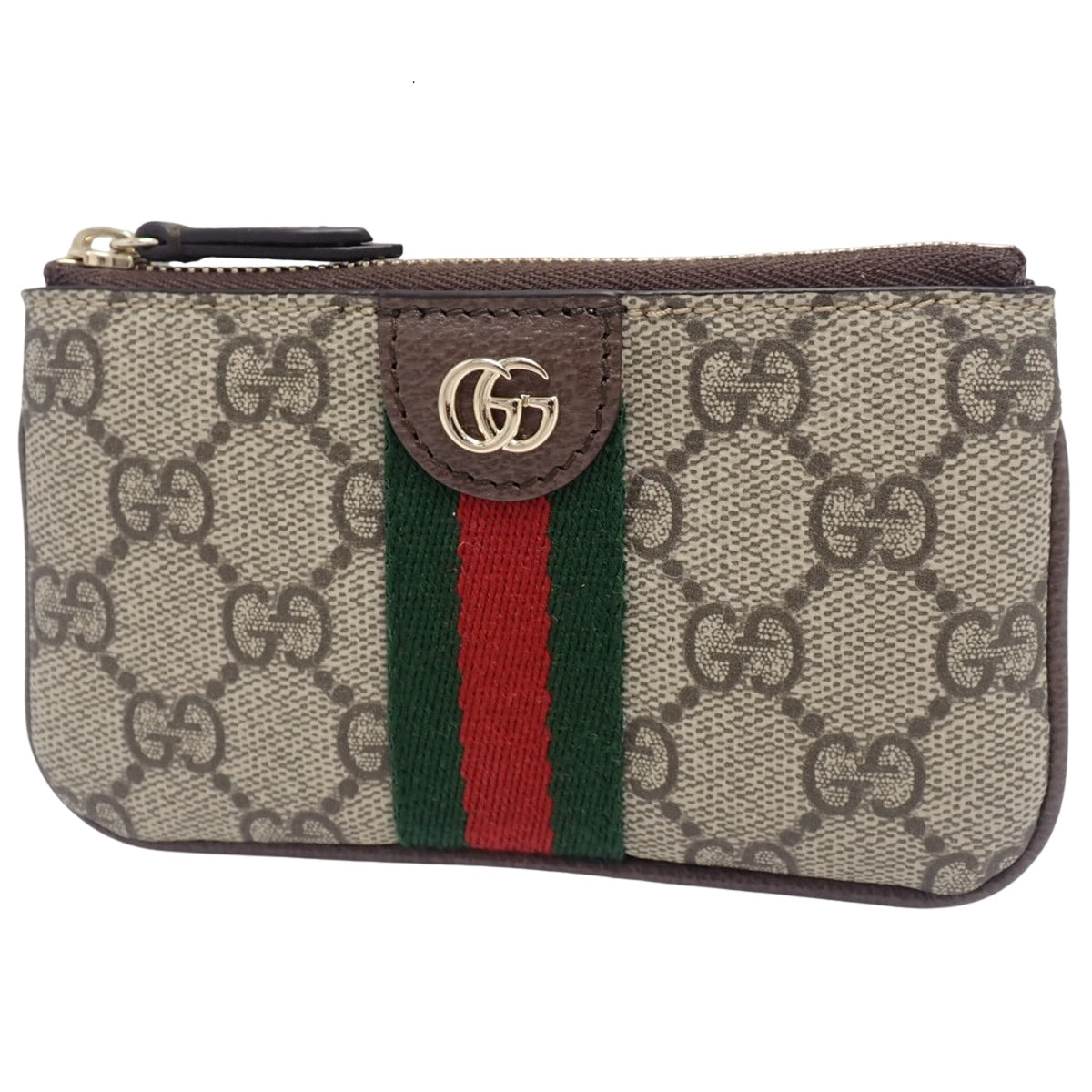 Ophidia 拉链钥匙包 GG Supreme 帆布 米色 绿色 红色 838466