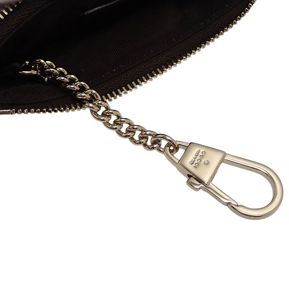 Ophidia Zip Key Pouch GG Supreme Canvas Beige Green Red 838466