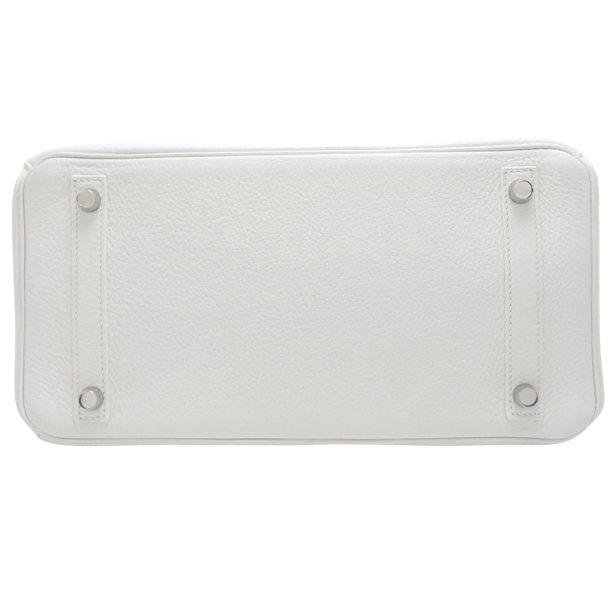 Birkin 30 Togo 白色包包，银色五金配件，L 印记