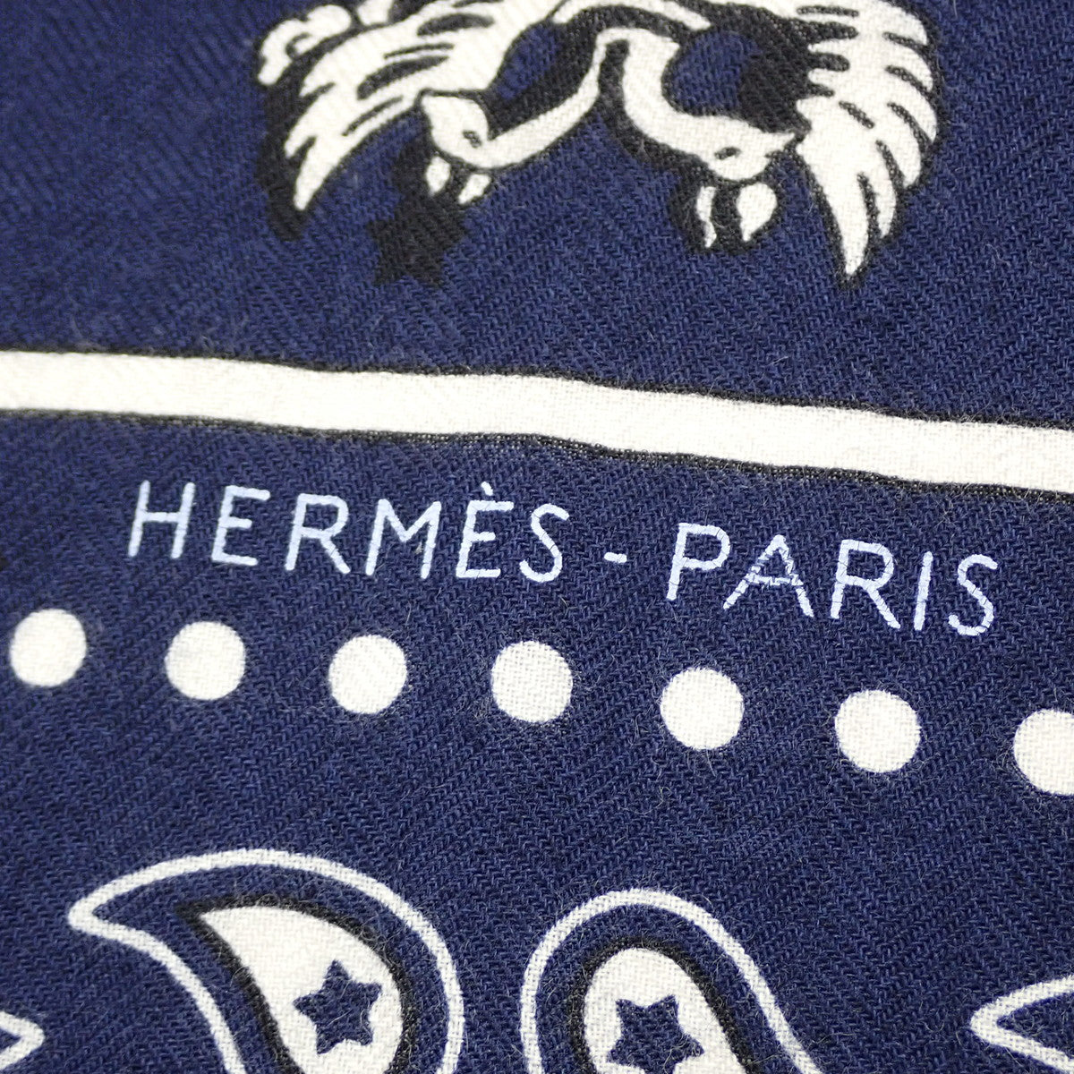 LES CLES BANDANAS レ・クレ バンダナ カレジェアン カレ140 カシミヤ シルク