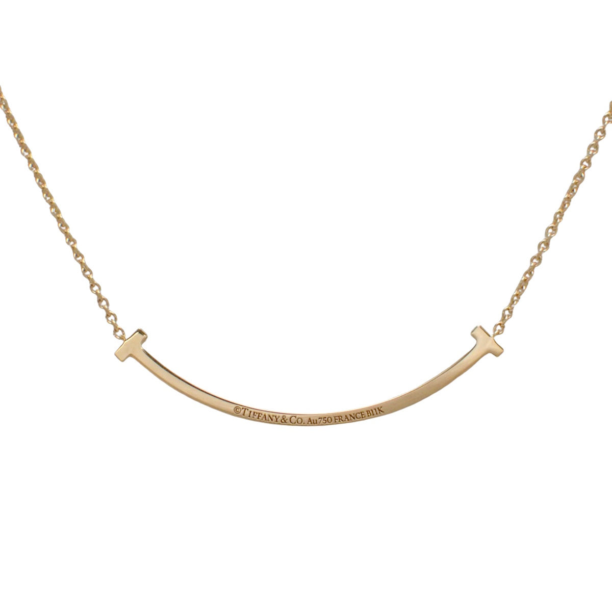 スマイル ペンダント スモール ダイヤモンド イエローゴールド K18YG 3.2g