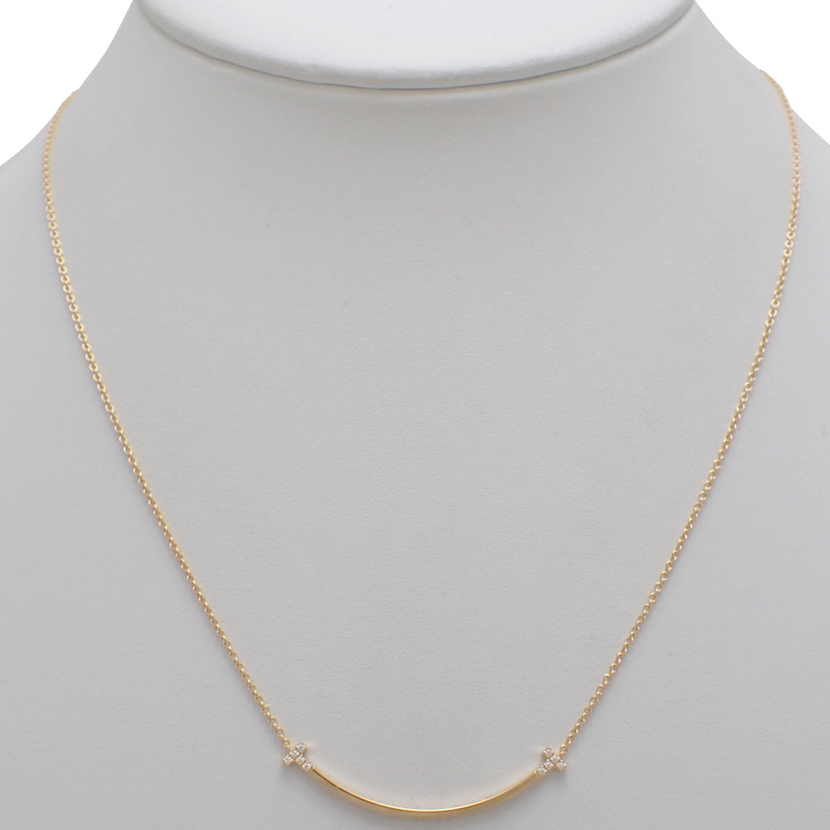 スマイル ペンダント スモール ダイヤモンド イエローゴールド K18YG 3.2g