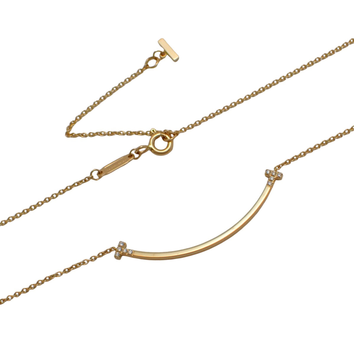 スマイル ペンダント スモール ダイヤモンド イエローゴールド K18YG 3.2g