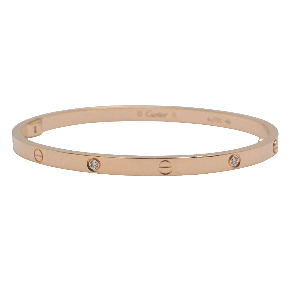 LOVE ブレスレット スモールモデル ダイヤモンド ピンクゴールド K18PG 16 17.0g