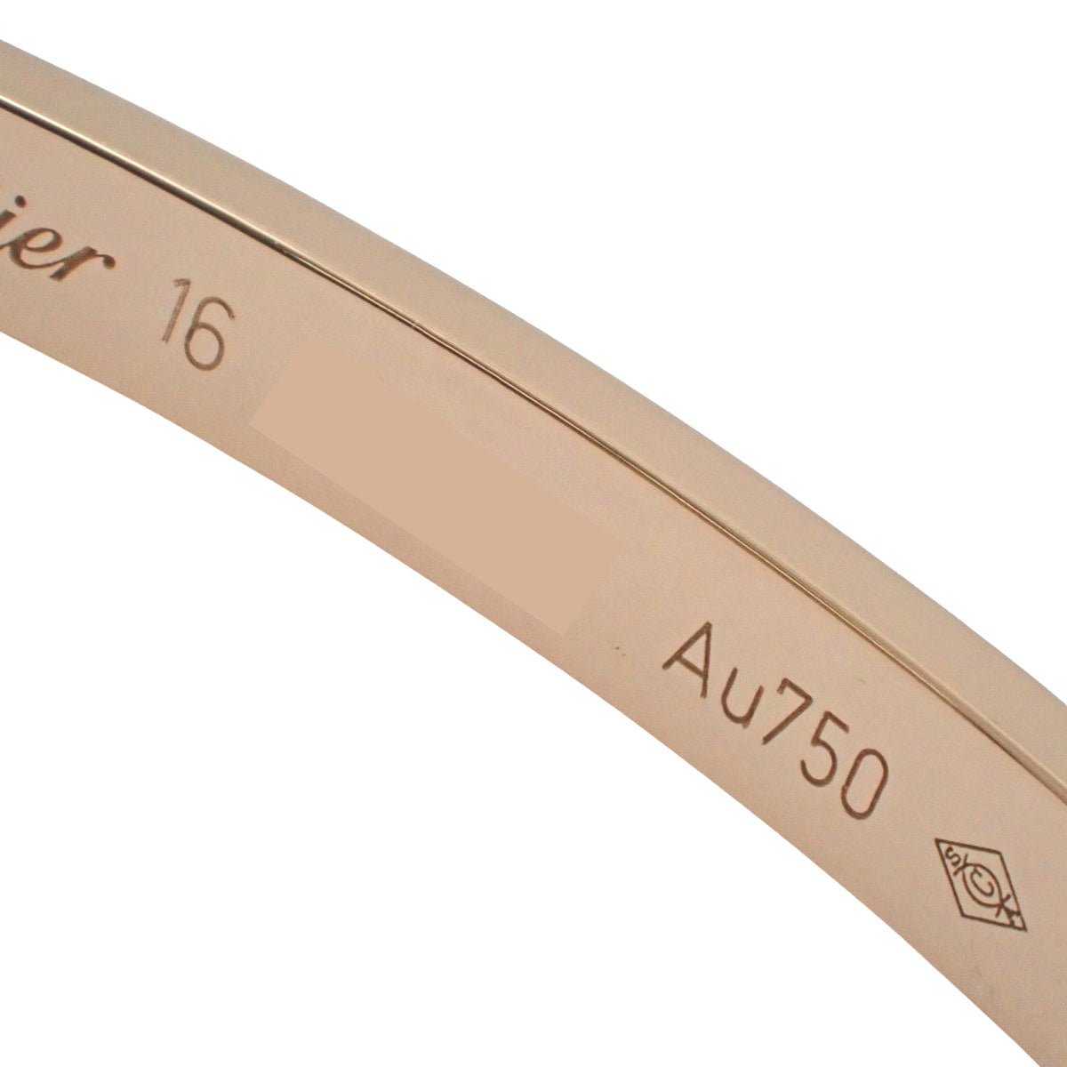 LOVE ブレスレット スモールモデル ダイヤモンド ピンクゴールド K18PG 16 17.0g