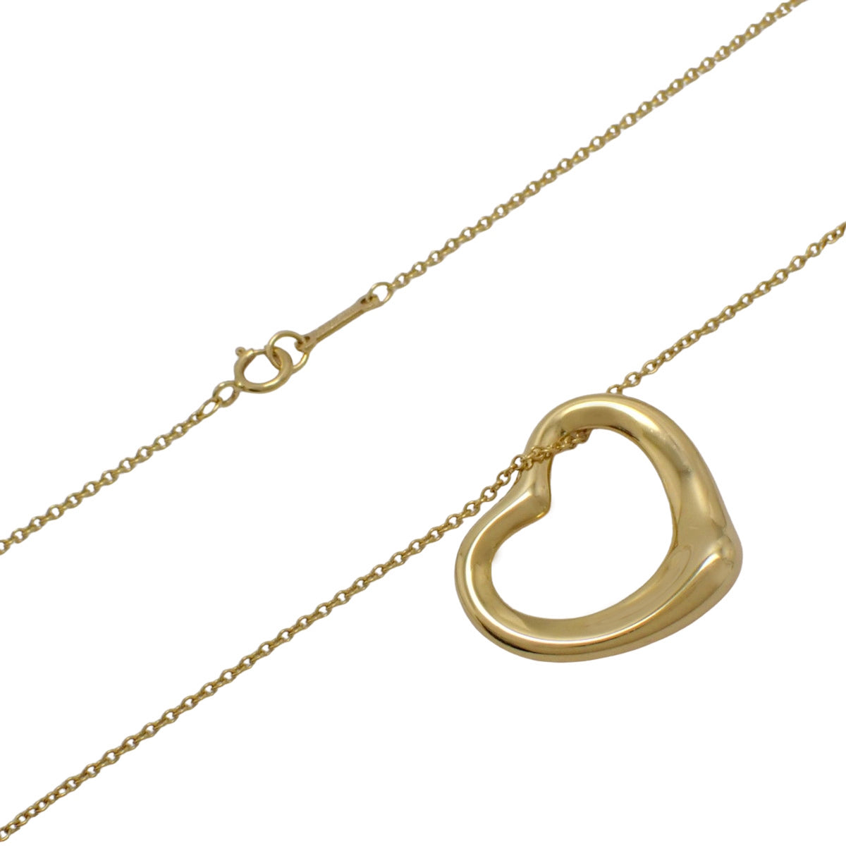 オープン ハート ペンダント イエローゴールド K18YG 6.9g