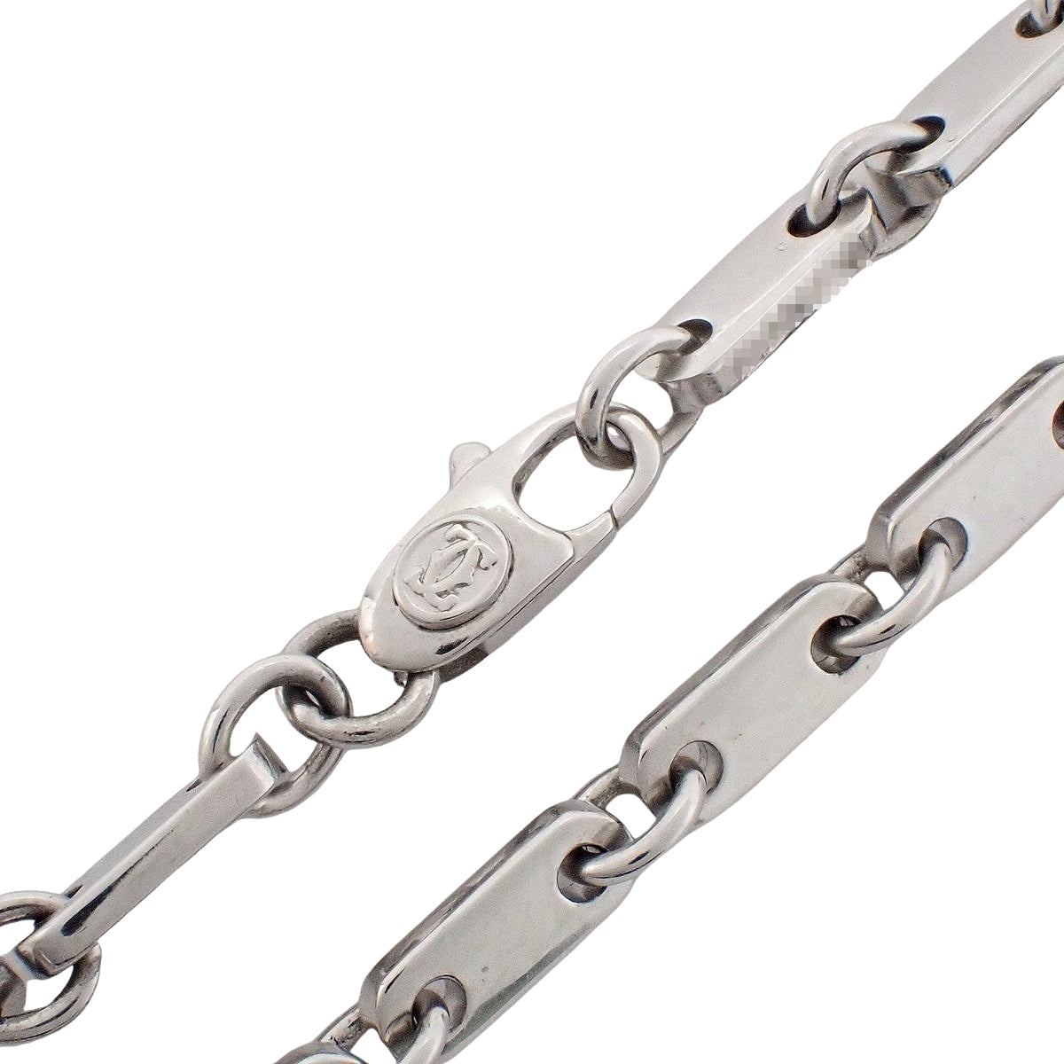 フィガロ ブレスレット ホワイトゴールド K18WG 11.1g