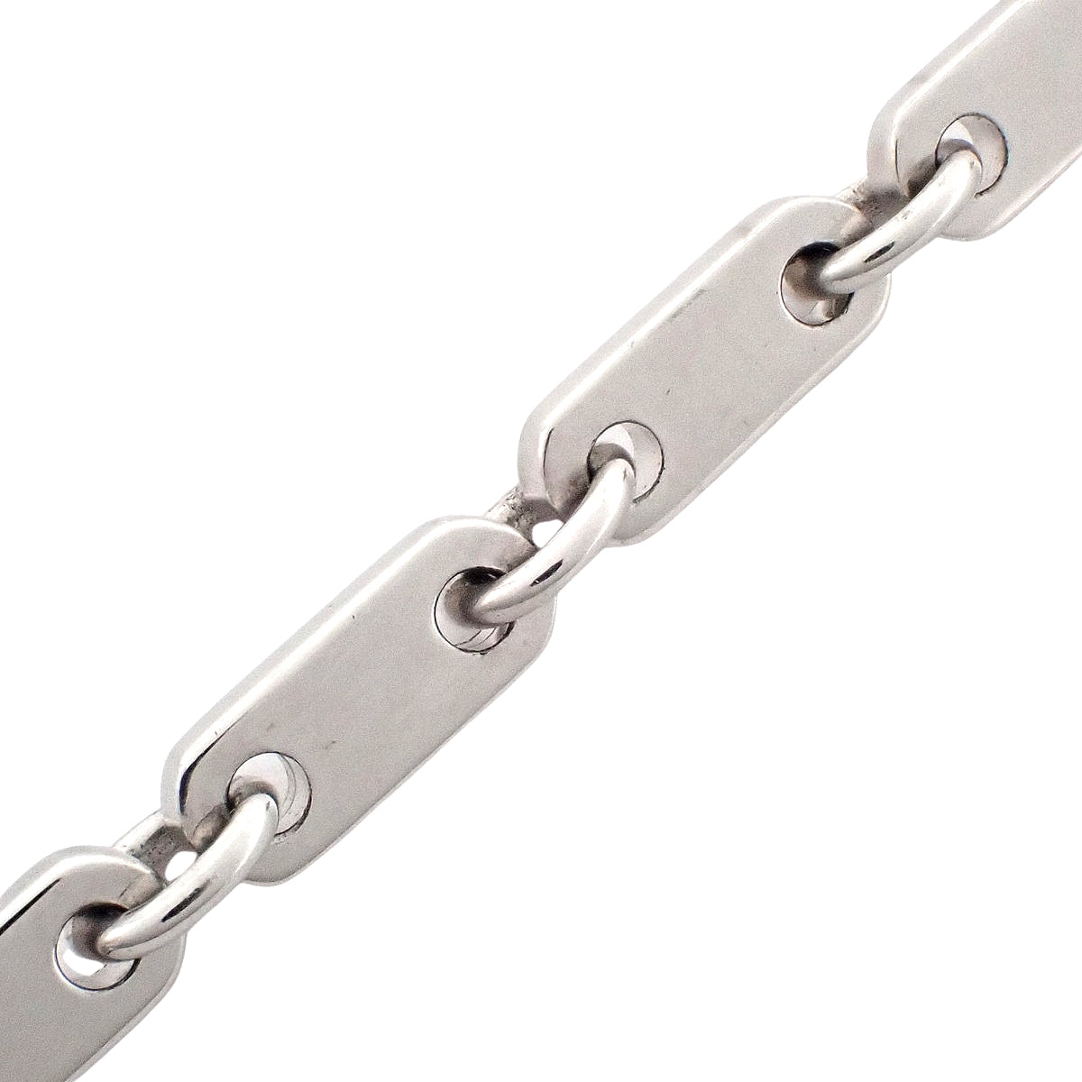 フィガロ ブレスレット ホワイトゴールド K18WG 11.1g