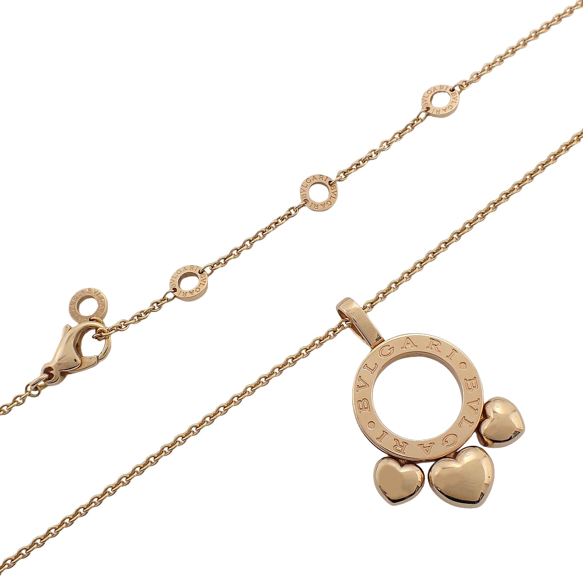 Allegra Heart Necklace K18PG 14.3g