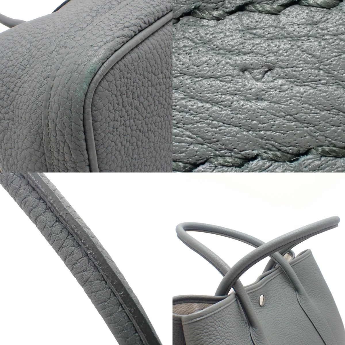 Garden Party PM Negonda Vert Amande Silver Hardware Y stamp