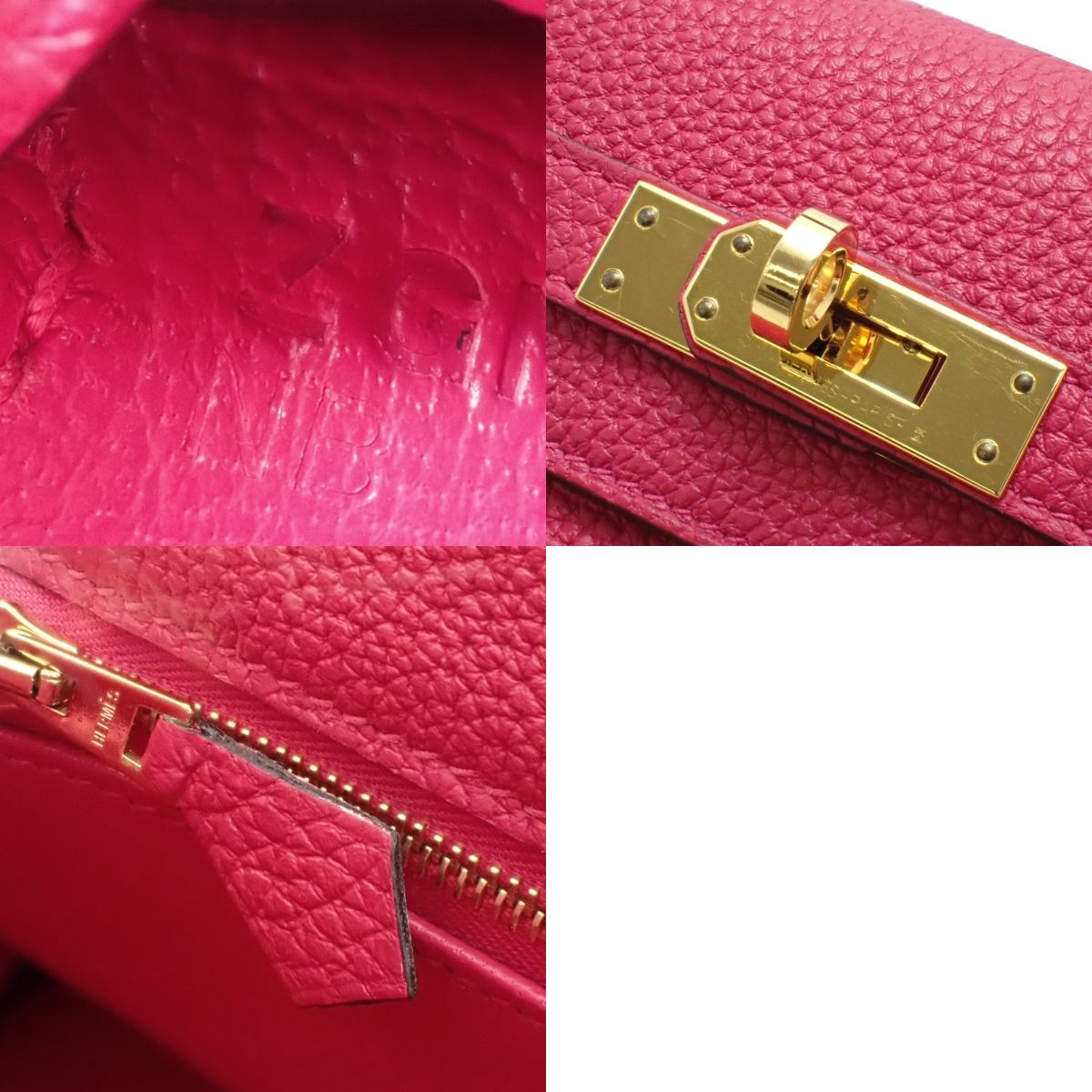 ケリー25 (内縫い) トゴ フランボワーズ ゴールド金具 Z刻印