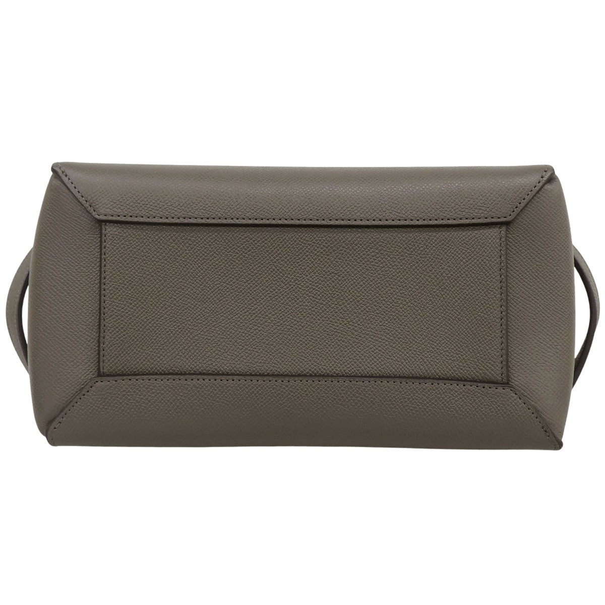 Micro grained calf leather belt bag in grey