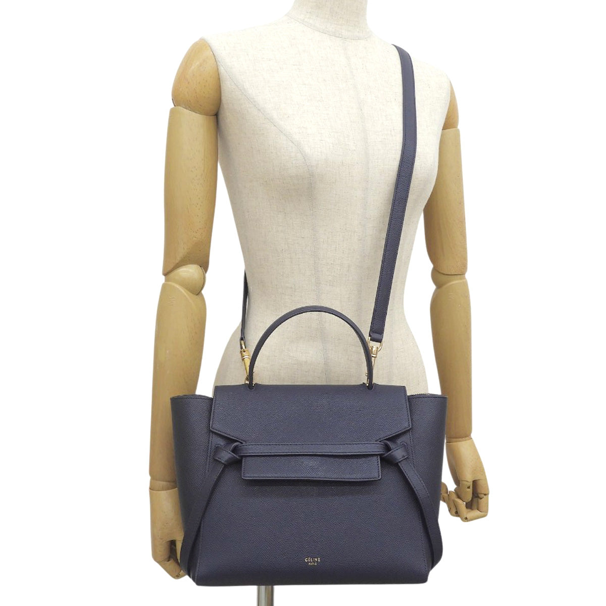 Belt Bag Micro Grained Calfskin Navy 180153ZVA Old logo