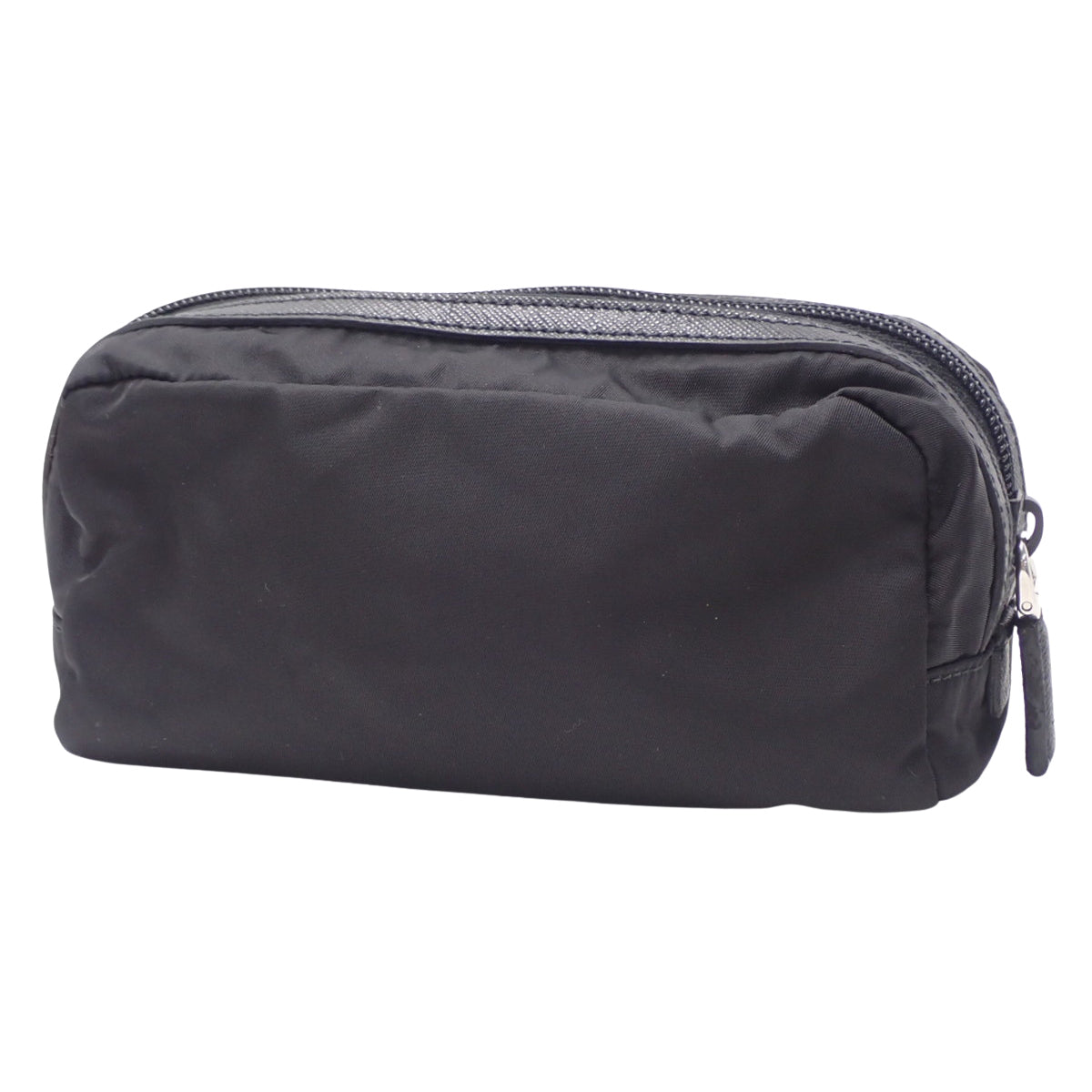 トライアングルロゴ ポーチ ナイロン NERO