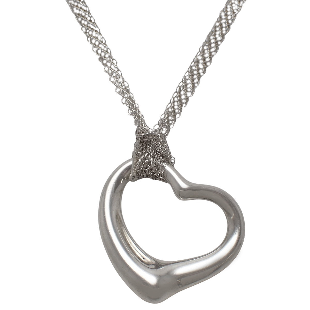 オープン ハート ペンダント シルバー SV925