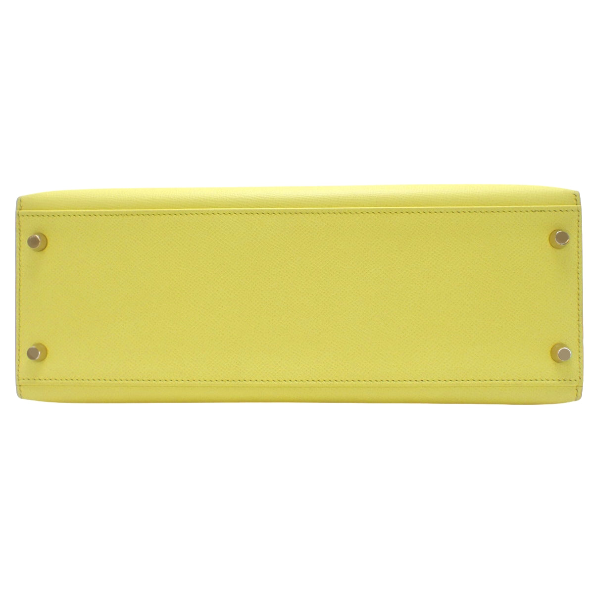 Kelly 32（外侧缝线）小牛皮 Epsom Lime 色，金色五金配件，R 标志