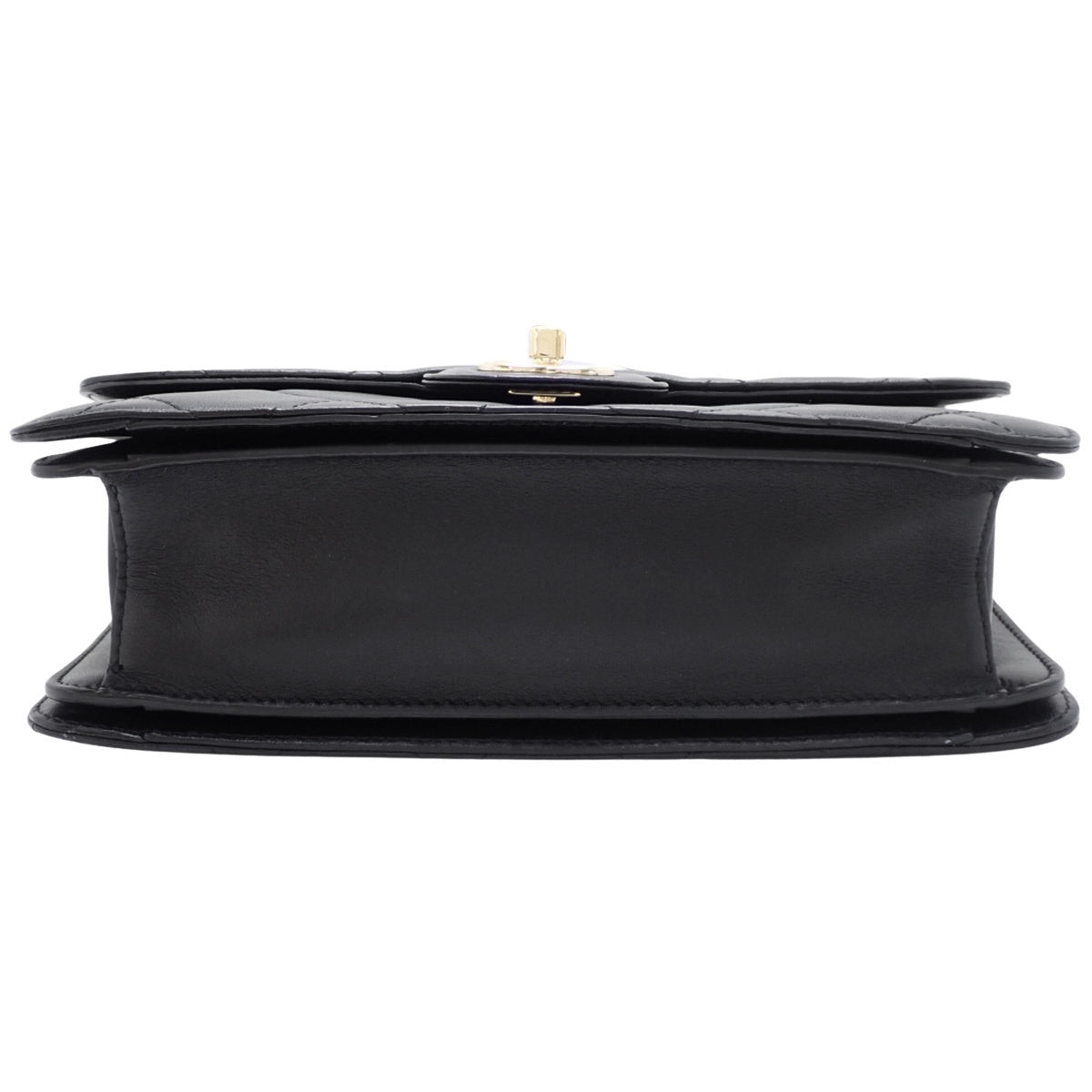 黑色羊皮绗缝 Coco Mark 手提单肩包