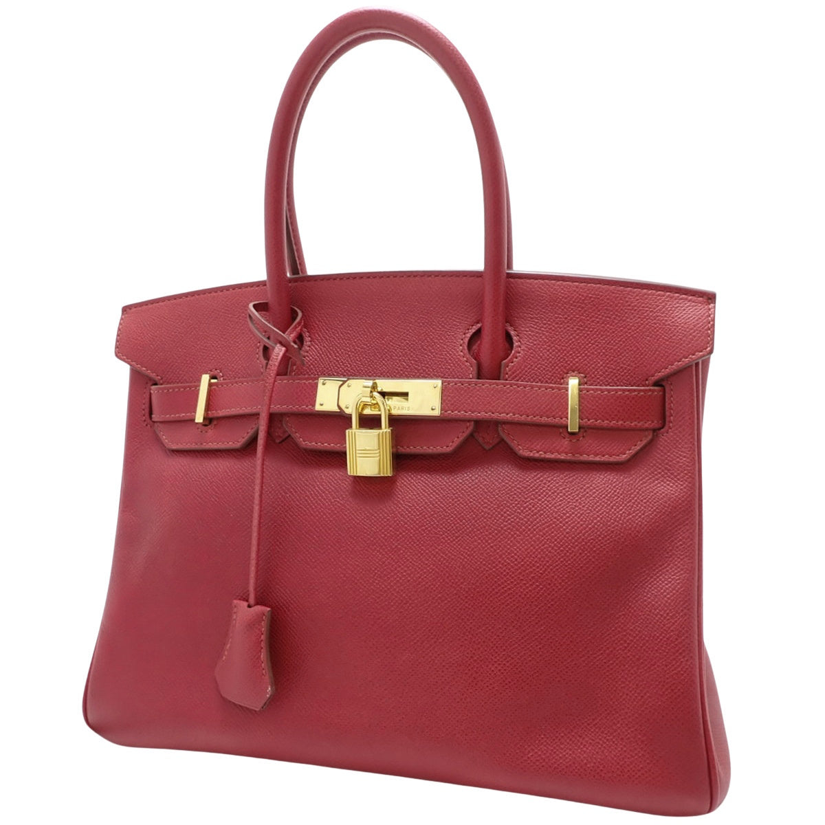 バーキン30 ヴォーエプソン ルビー ゴールド金具 □O刻印