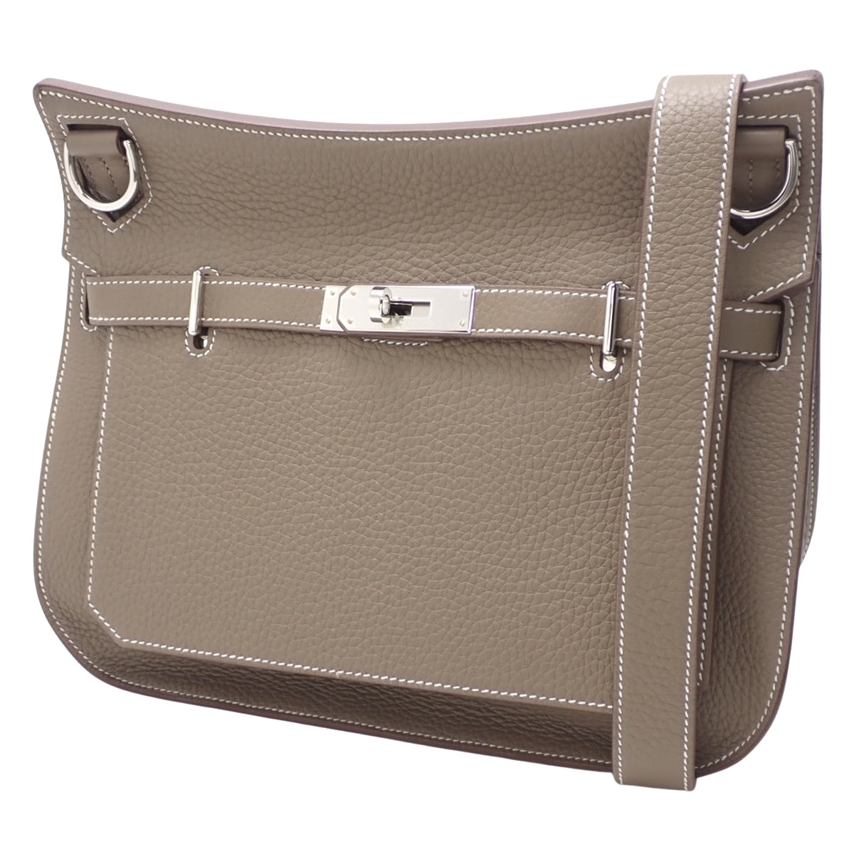 【未使用】ジプシエール28 K刻印 トリヨンクレマンス パラジウム金具 エトゥープ/エトープ