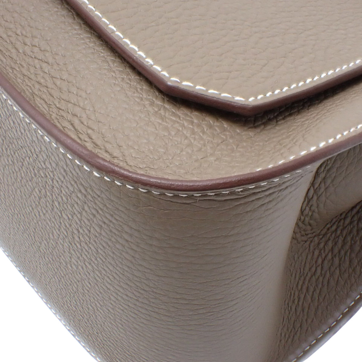 【未使用】ジプシエール28 K刻印 トリヨンクレマンス パラジウム金具 エトゥープ/エトープ