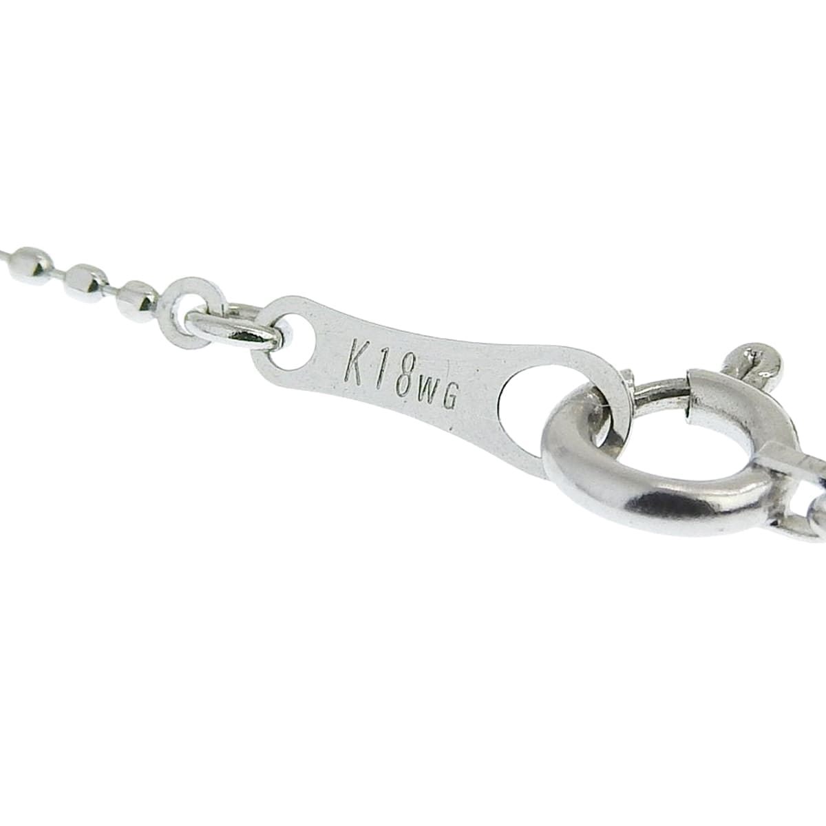 Heart Diamond Necklace D0.50 White Gold K18WG 3.5g