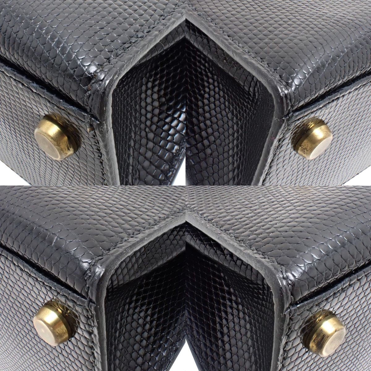 ミニケリー リザード ブラック ゴールド金具 ○S刻印