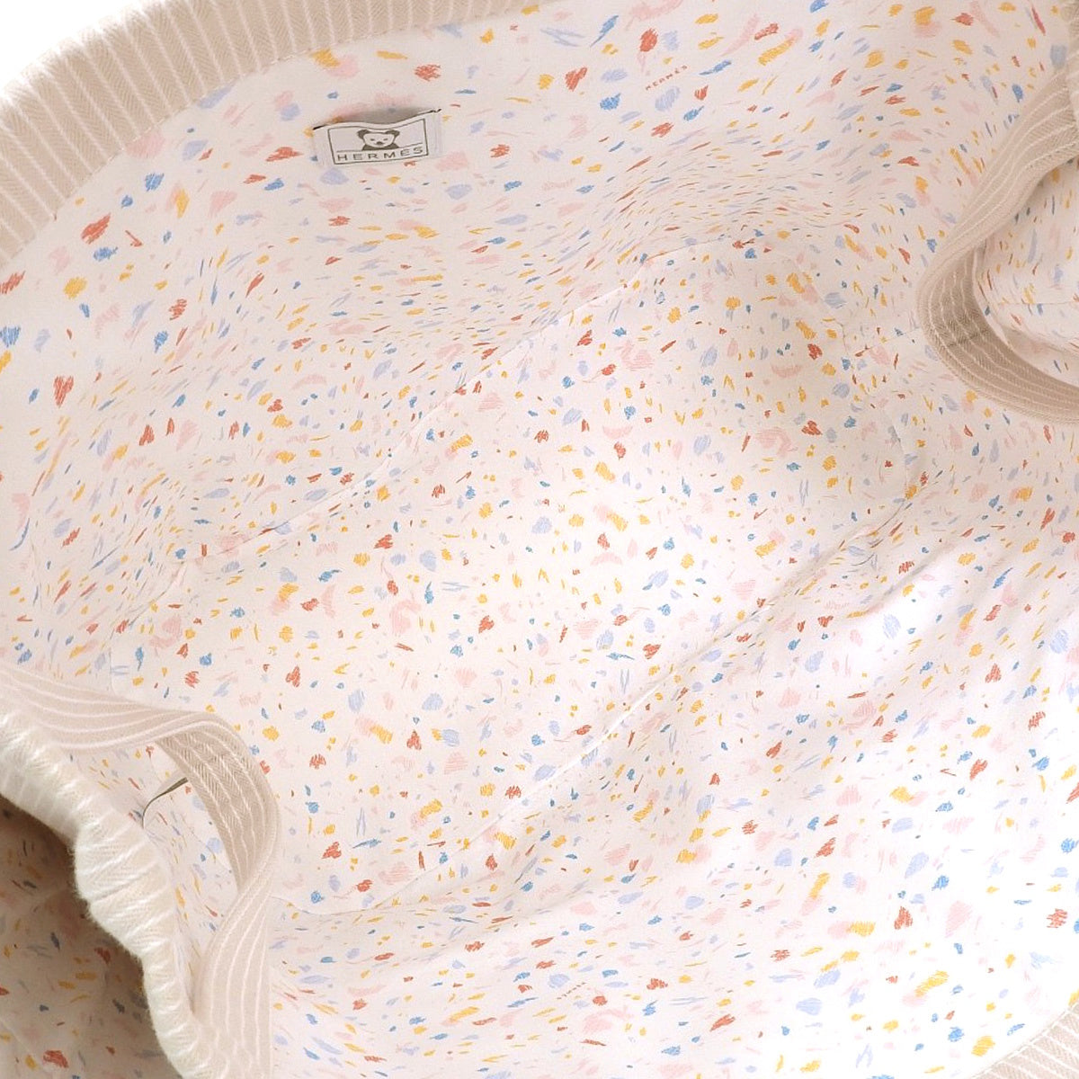 Passe-passe パスパス マザーズバッグ キャンバス パラジウム金具 ベージュ イエロー