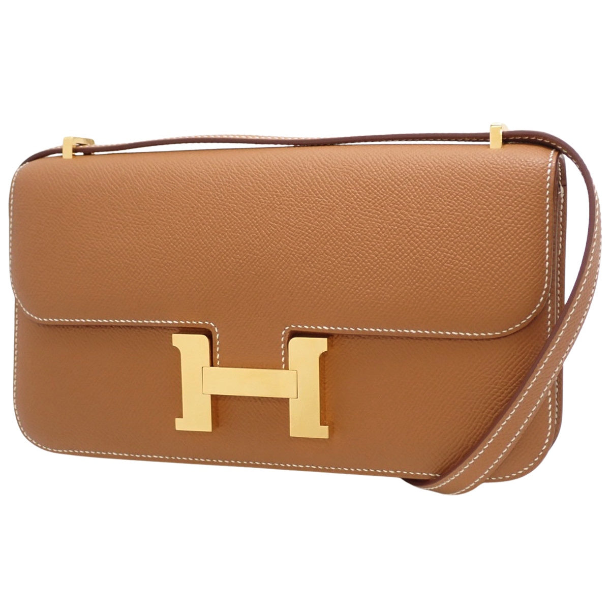 Constance Elan Epsom Gold 金色款，配金色五金件和 K 印记