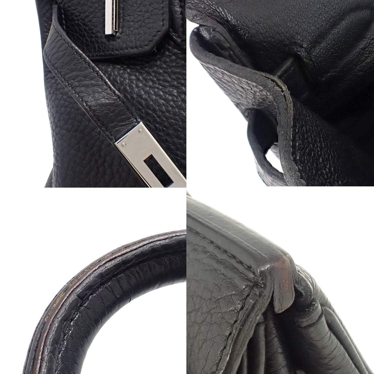 Birkin 30，Taurillon Clemence 皮革，黑色，银色五金，□N 印记