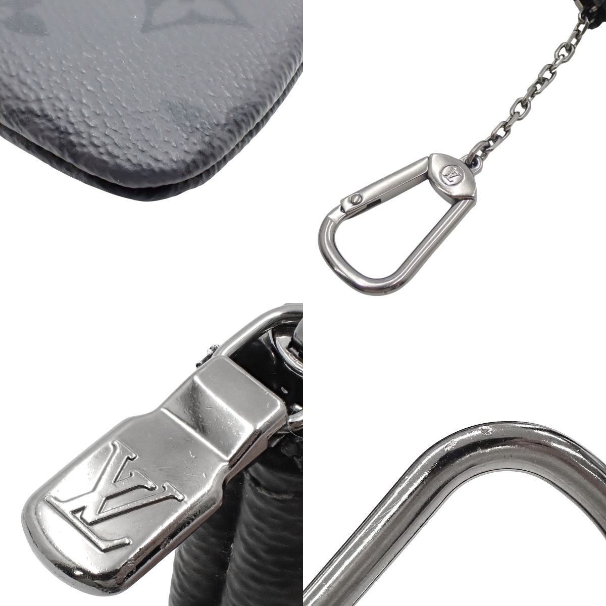 Monogram Eclipse Card Key Case Pochette Clé Gray Black M80905