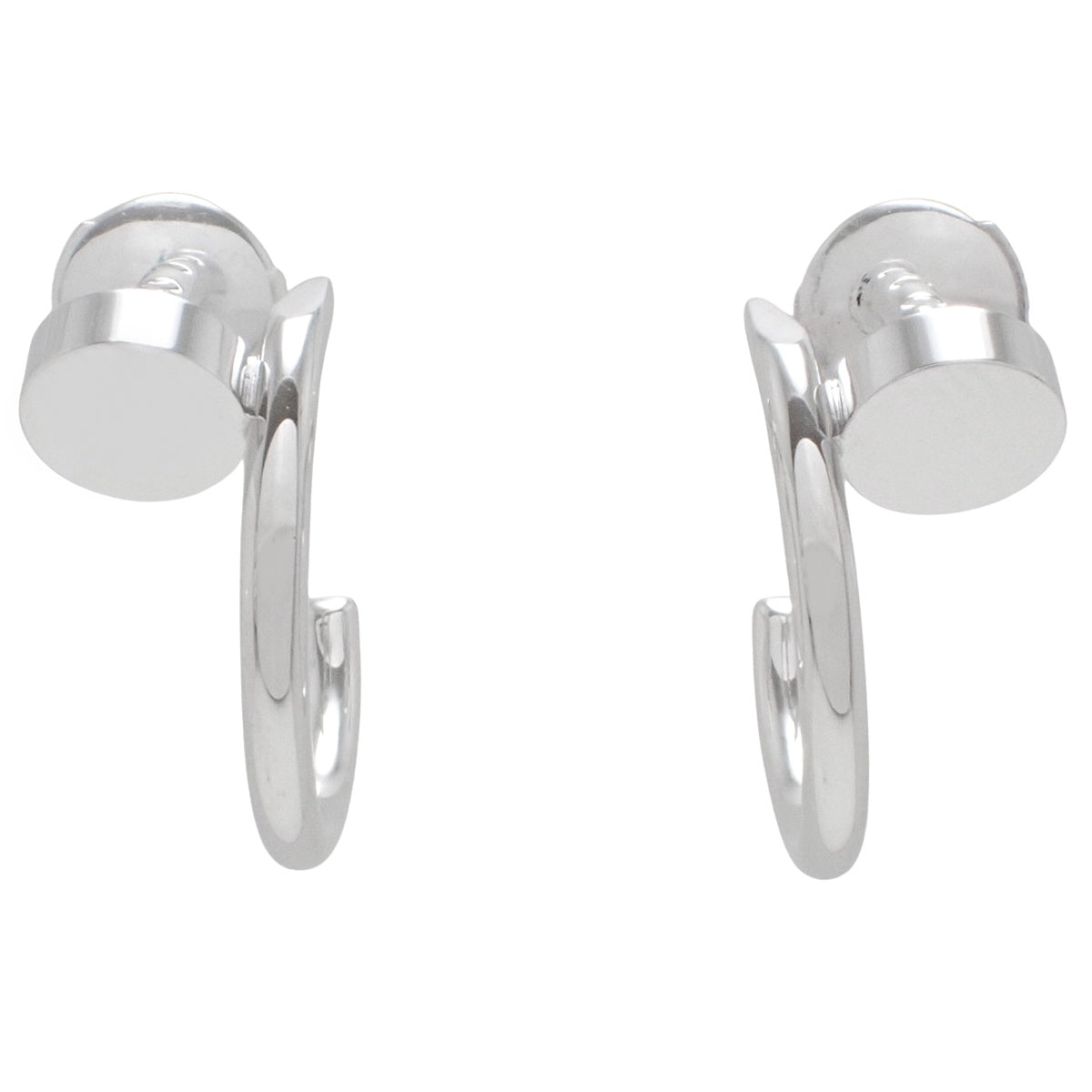 Juste un Clou Hoop Earrings, Small Model, White Gold, 18K White Gold, 5.4g